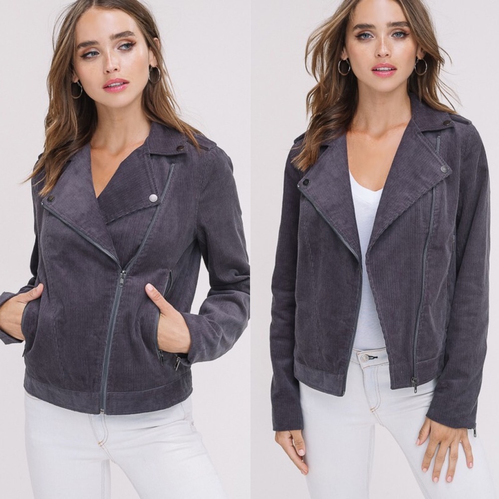 #45 Luxe corduroy Moto Biker jacket